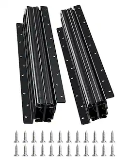 VEVOR - Undermount Drawer Slides, 16 inch, Full Extension Ball Bearing Under Stair Cabinet Rails, 260 LB Load Capacity - Black
