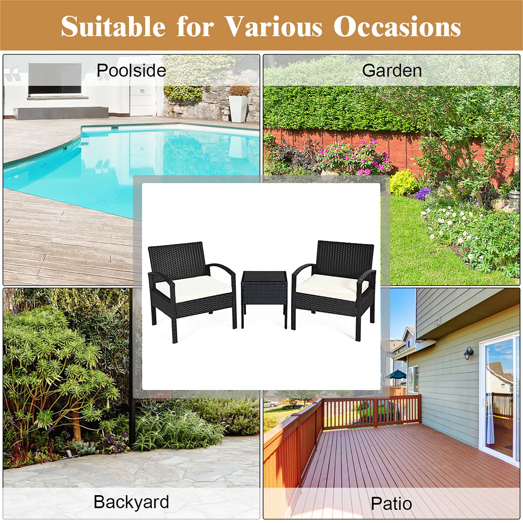 Suitable for Various Occasions: Poolside, Garden, Backyard, Patio