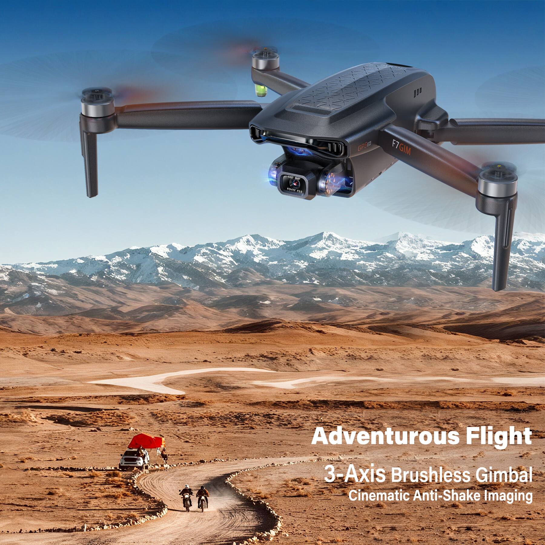 I GFCR F7GIM - . Adventurous Flight 3-Axis Brushless Gimbal Cinematic Anti-Shake Imaging
