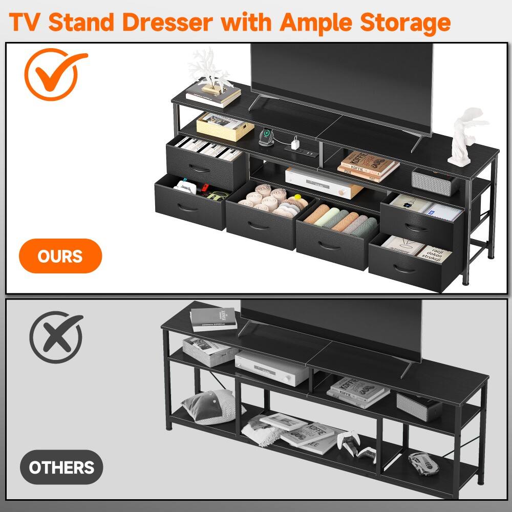 TV Stand Dresser with Ample Storage

OURS

OTHERS