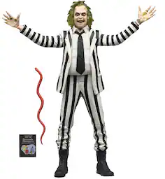 Beetlejuice (1988) 7" Scale Action Figure – Black and White Striped Suit