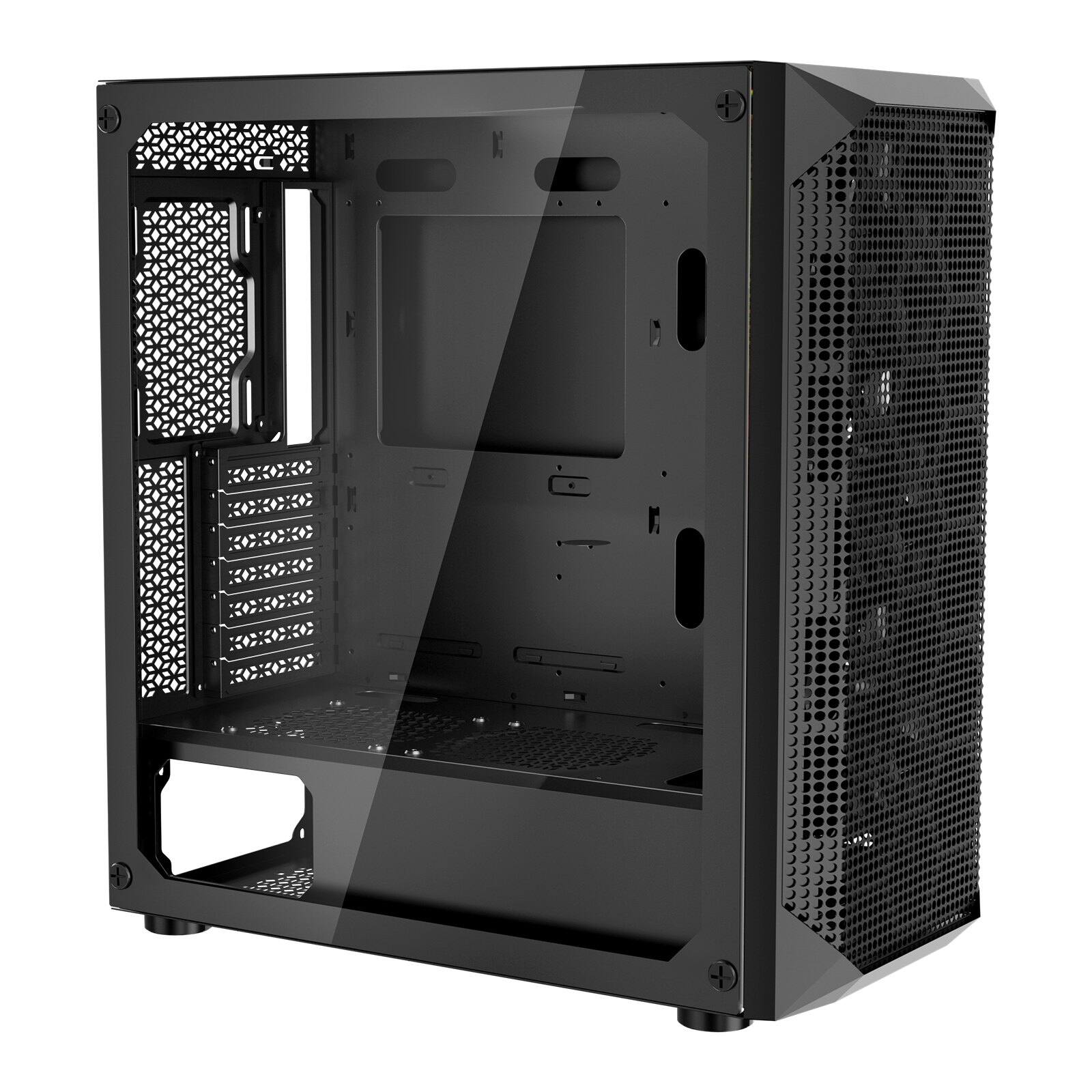 Alt View 9. Glintex - PC Gaming Case Full-Tower Computer Case Airflow Magnetic Dust Filter 3x140mm PWM Fans ATX E-ATX M-ATX ITX 410mm GPU - GTEX487225.