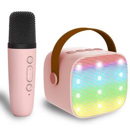Cedar Assembly - Mini Karaoke Machine For Adult 4-12 Years Old Christmas Birthday Gift Toys Gifts Ages 4 5 6 7 8 9 10 12 y - K1-1MIC-PINK