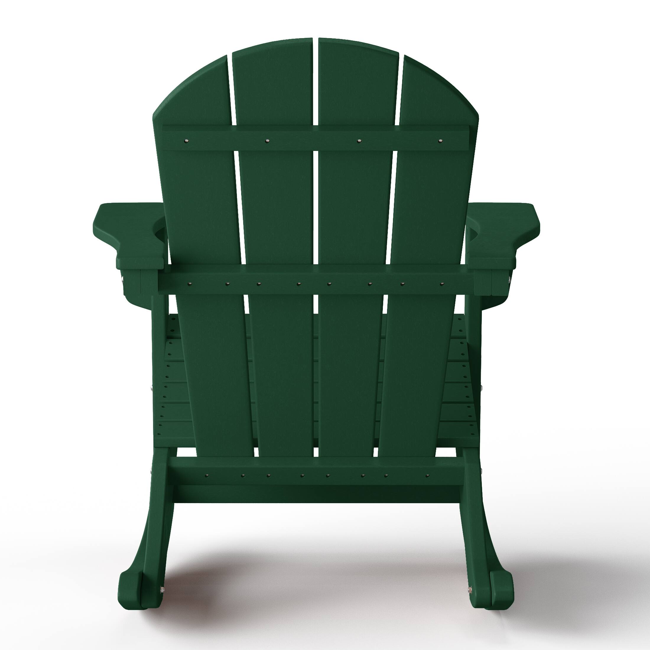 Alt View 2. WestinTrends - WestinTrends Malibu Outdoor / Patio Poly Adirondack rocking chair - Dark Green.