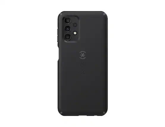 Front. Speck - Speck Impact Hero Soft Touch, 8 FT, 2.4 M Microban Black Case For Samsung Galaxy A13 - Black/Slate Grey.