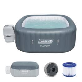 Coleman - Hawaii Energy-Efficient Inflatable Hot Tub 4-6 Person with App-Control - Gray