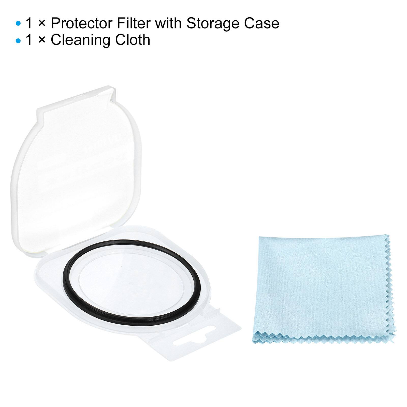 1 x Protector Filter with Storage Case  
1 x Cleaning Cloth