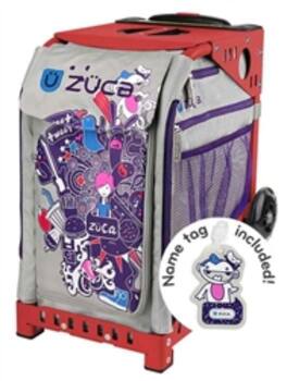 Zuca - SK8 Insert Bag & Frame with Flashing Wheels - Red