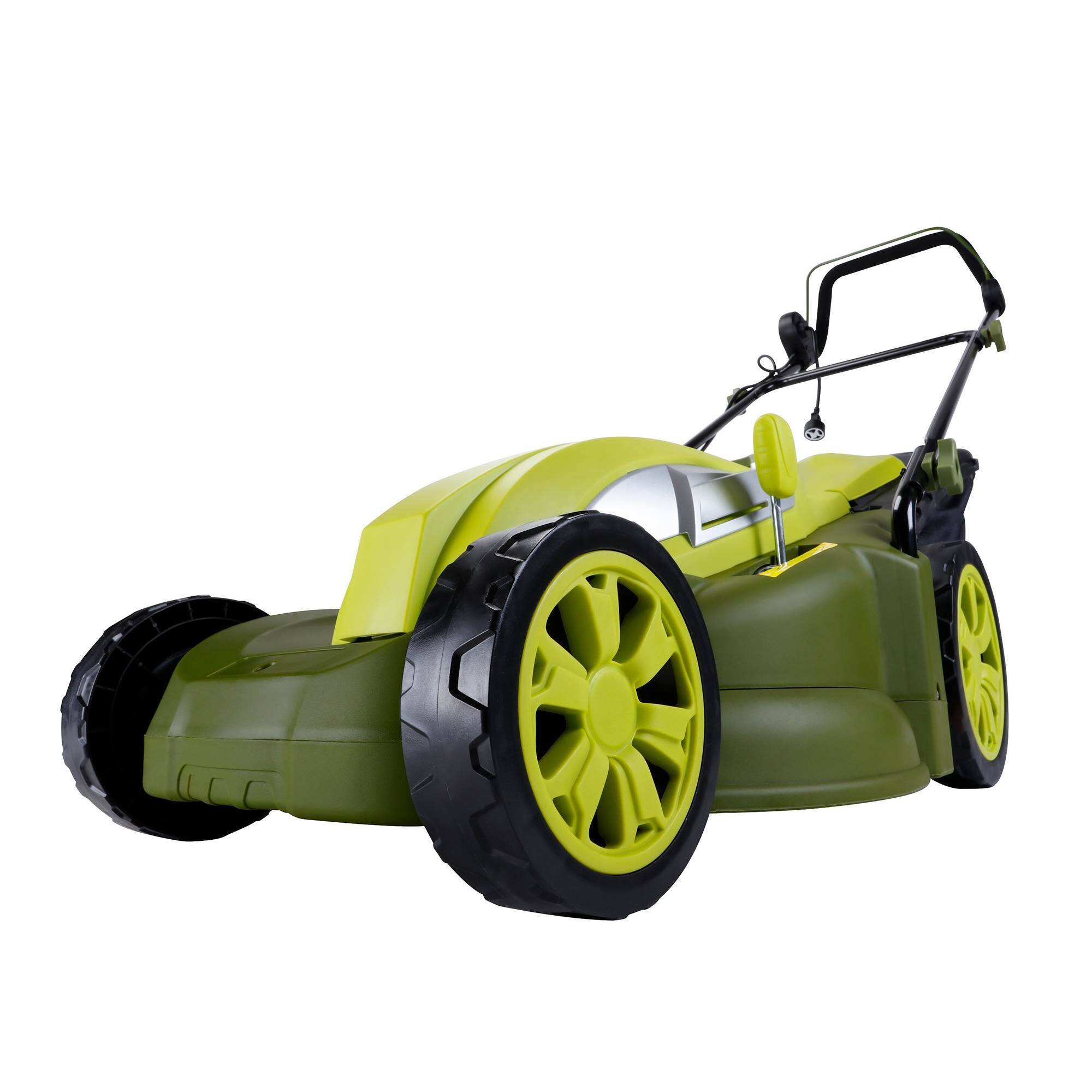Alt View 7. Sun Joe - Sun Joe Push Lawn Mower and Mulcher, 17" Walk Behind Grass Cutter, SUJ-MJ403E - Green.