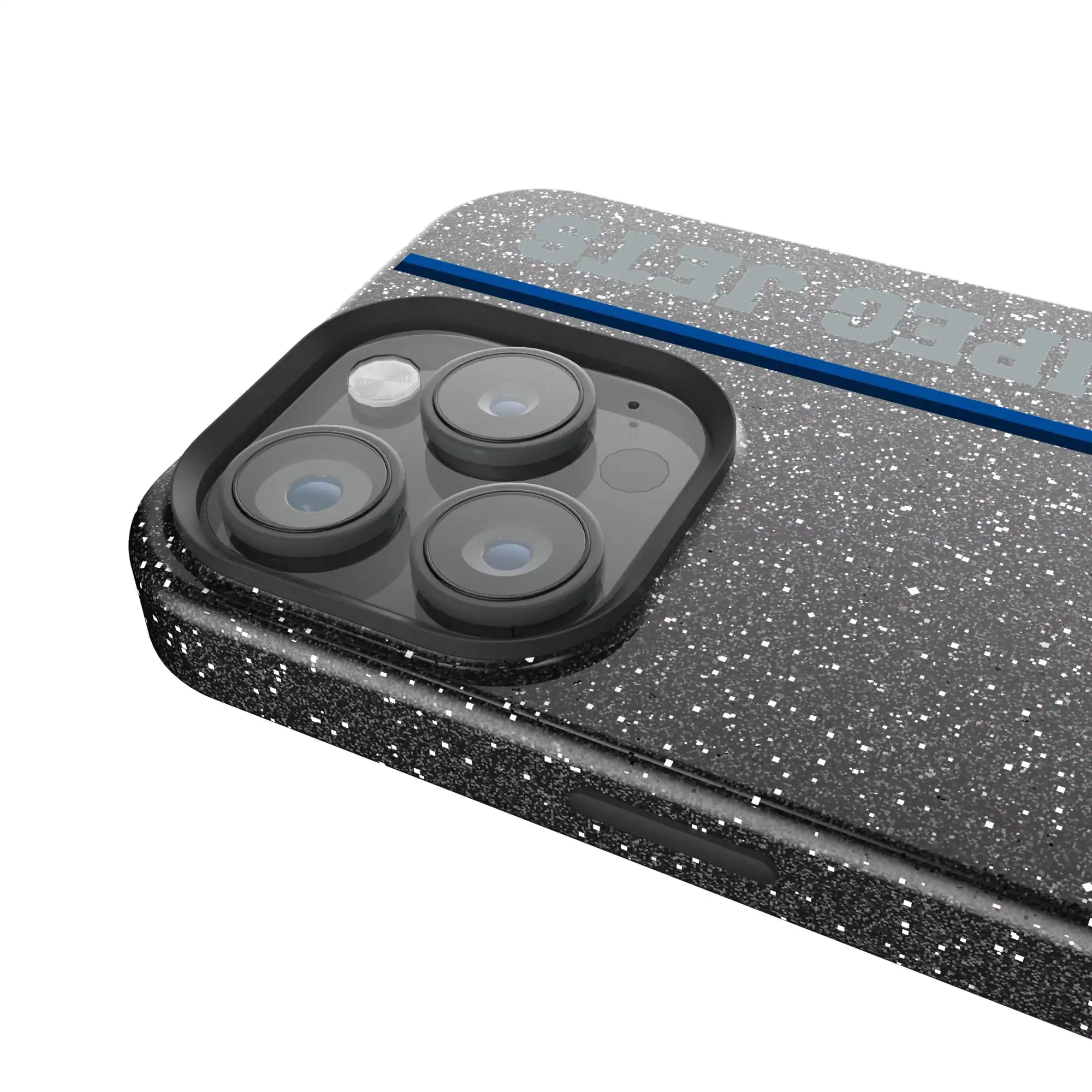 Alt View 2. Keyscaper - Black Winnipeg Jets Sidebar Bling iPhone Case - 14 Pro Max - Black.