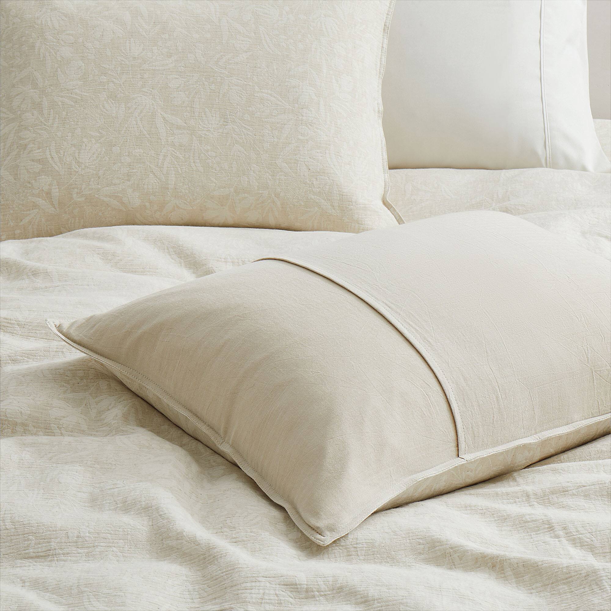 Alt View 1. Peace Nest - Peace Nest Floral Jacquard Cotton Linen Blend Duvet Cover Set, 3 Piece Bedding Set with Pillow Shams, Floral, King - Floral.