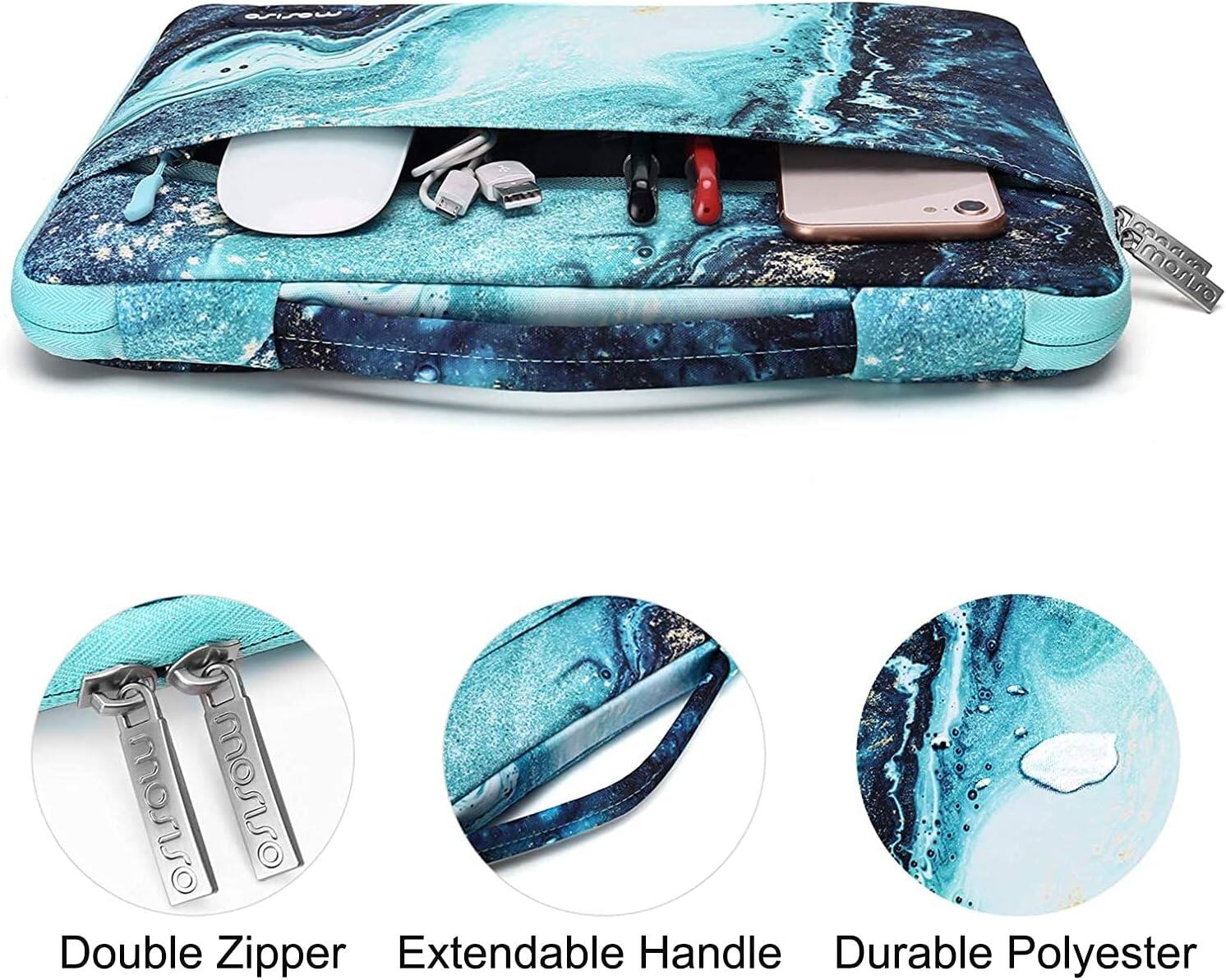 WAIE ouomE S manso monso Double Zipper Extendable Handle Durable Polyester