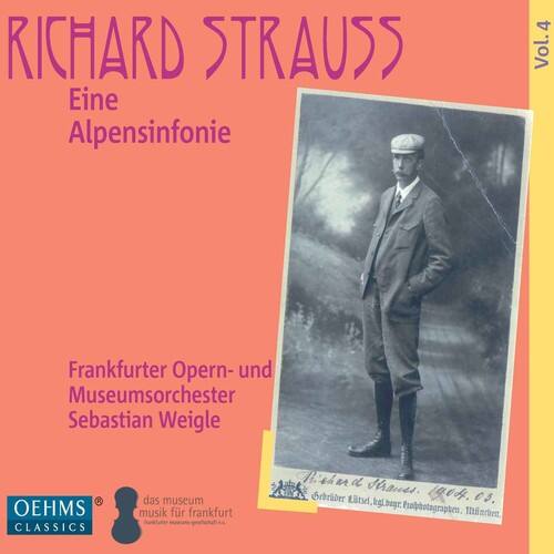RICHARD STRAUSS  
Eine Alpensinfonie  

Frankfurter Opern- und Museumsorchester  
Sebastian Weigle  

OEHMS CLASSICS  
das museum musik für Frankfurt  

Riehard d Araues.  
Gebr. Litsel, go.  
03. kglbagr.  
Erolphotographen.  
Twrhen