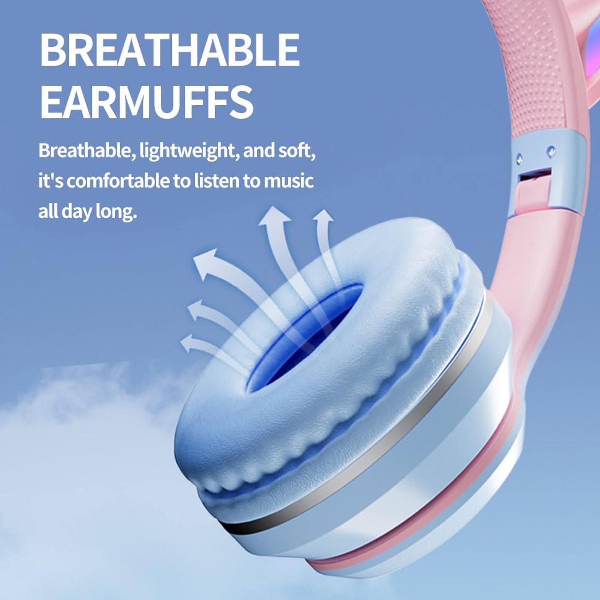 BREATHABLE EARMUFFS

Breathable, lightweight, and soft, it's comfortable to listen to music all day long.
