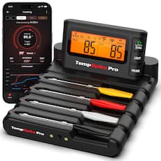 9:41 Cooking
BNce White ia Yellow
Time remaining: 1h:32m
80 Low A0S 300
Internal 85.6
Target 60
Steak
Ambient 225
Cooking graph 250
High H B W R Y
Meat e Amb.
BOOSTER 85 85
TempSpike Pro
SYNC LIGHT PROBE 200 100PF DF
- 3 internal
Am noma
TempSpike Pro