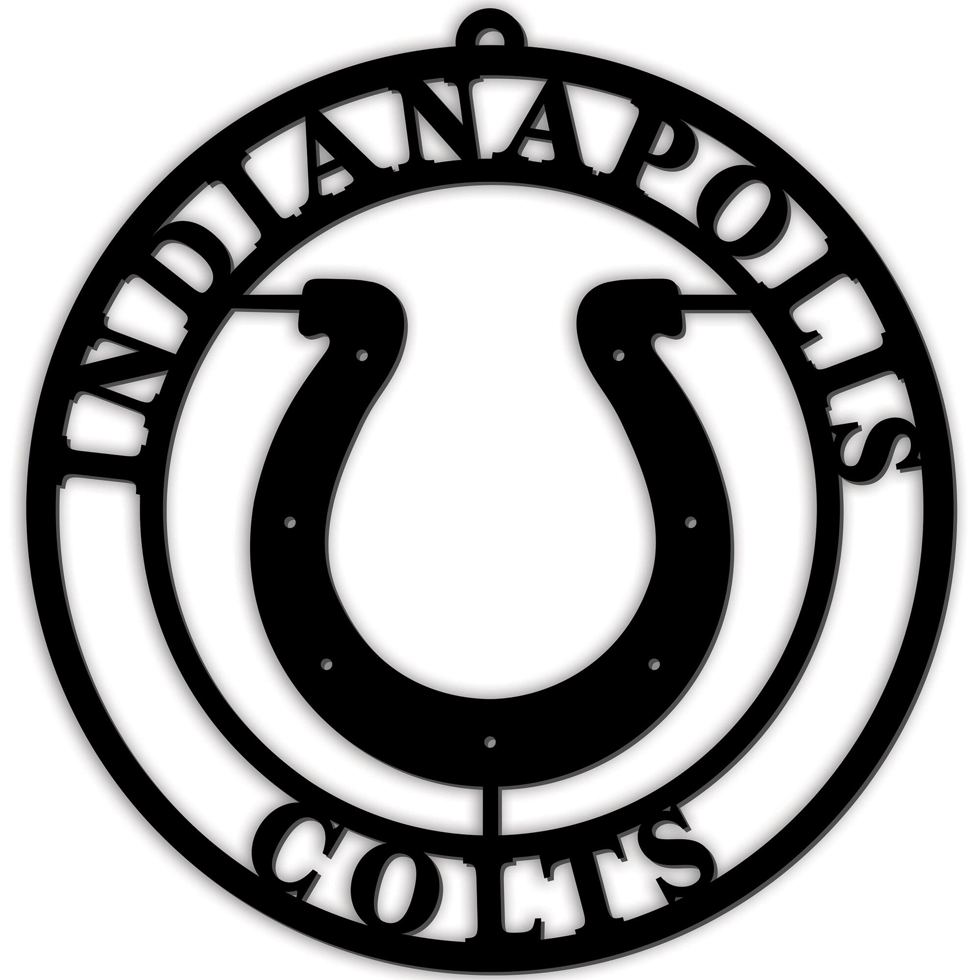 Black Indianapolis Colts 16'' Team Logo Cutout