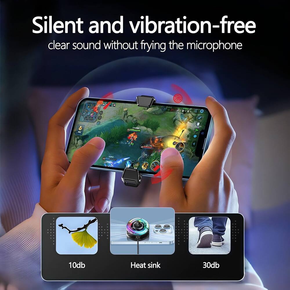 Silent and vibration-free  
clear sound without frying the microphone  

10db  
Heat sink  
30db