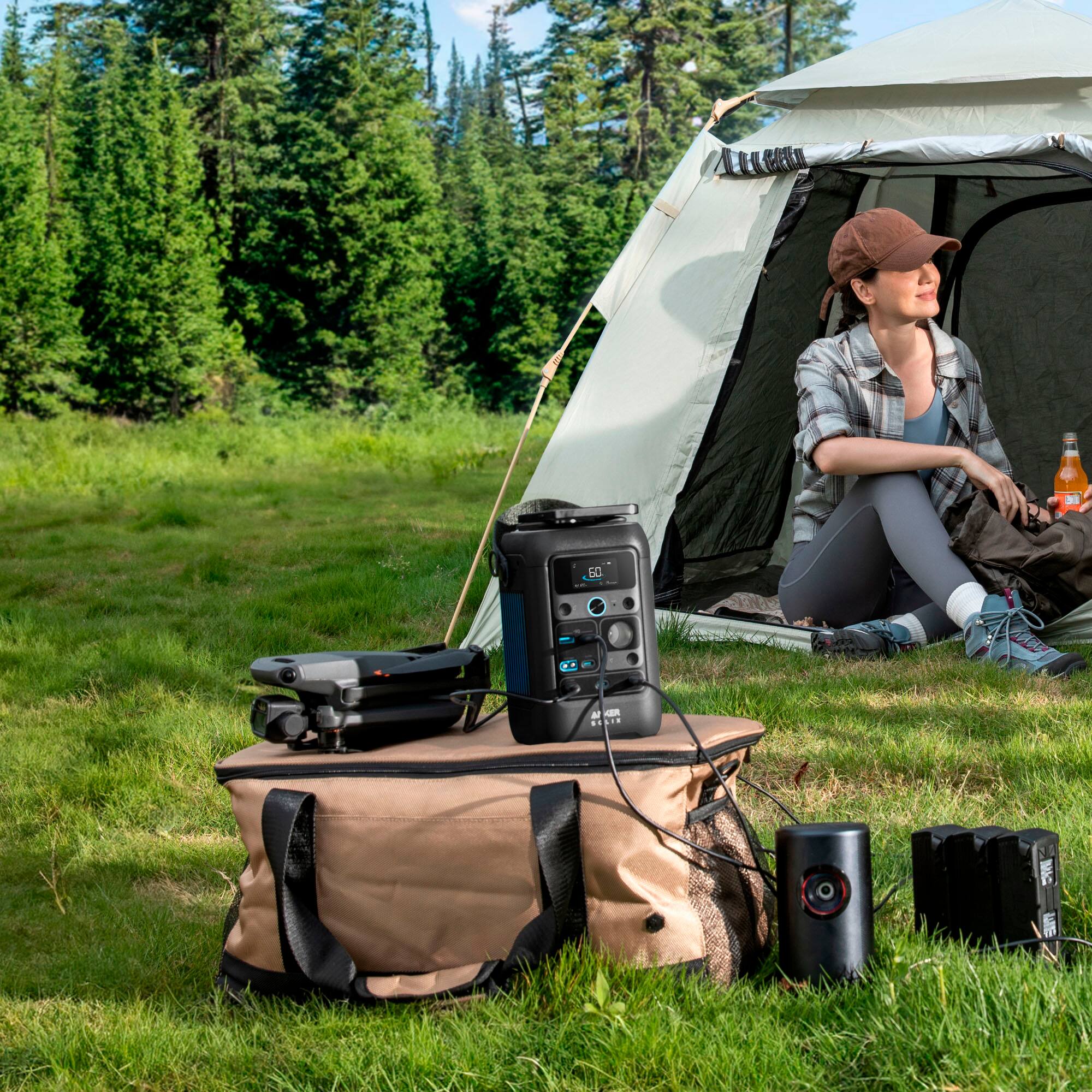 Alt View 15. Anker - SOLIX C300X DC Portable Power Station 288Wh (90,000mAh) Extremely Portable & Fast Charge - Black.