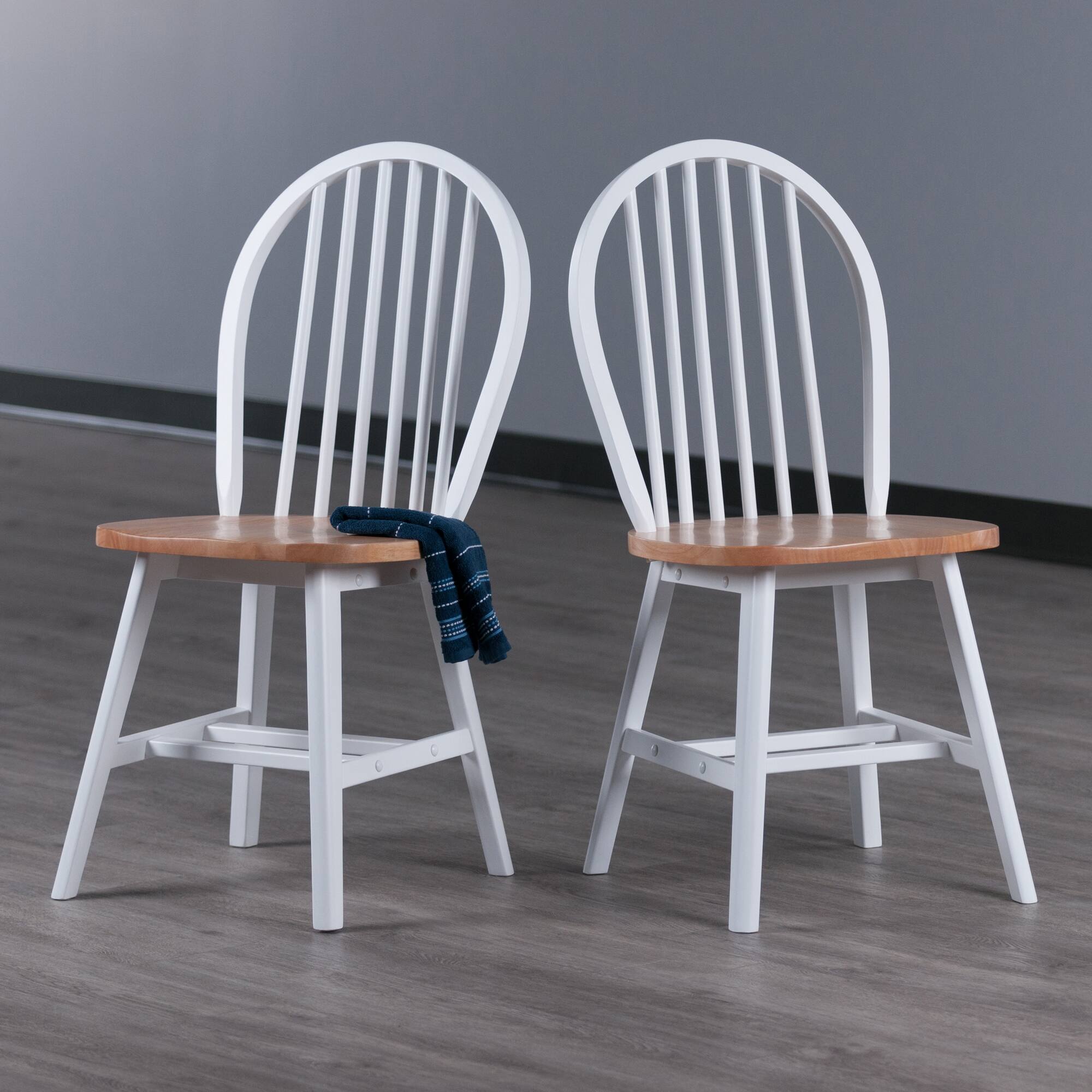Alt View 7. Winsome Wood - Windsor 2-Pc Chair Set - Natural/White.