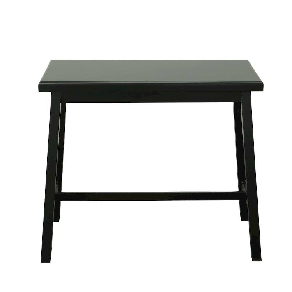 Angle. Carolina Chair & Table - Asian Thick Top 42" x 22" Bar Table - Antique Black - Antique Black.