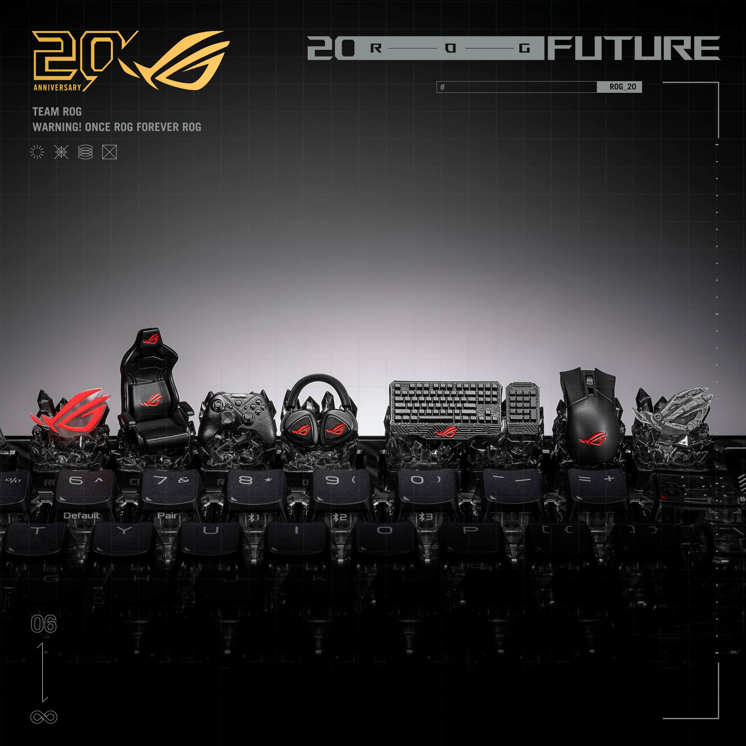 ASUS ROG 20th Edition Keycap Blind Box (1 Pack) Styles May Vary