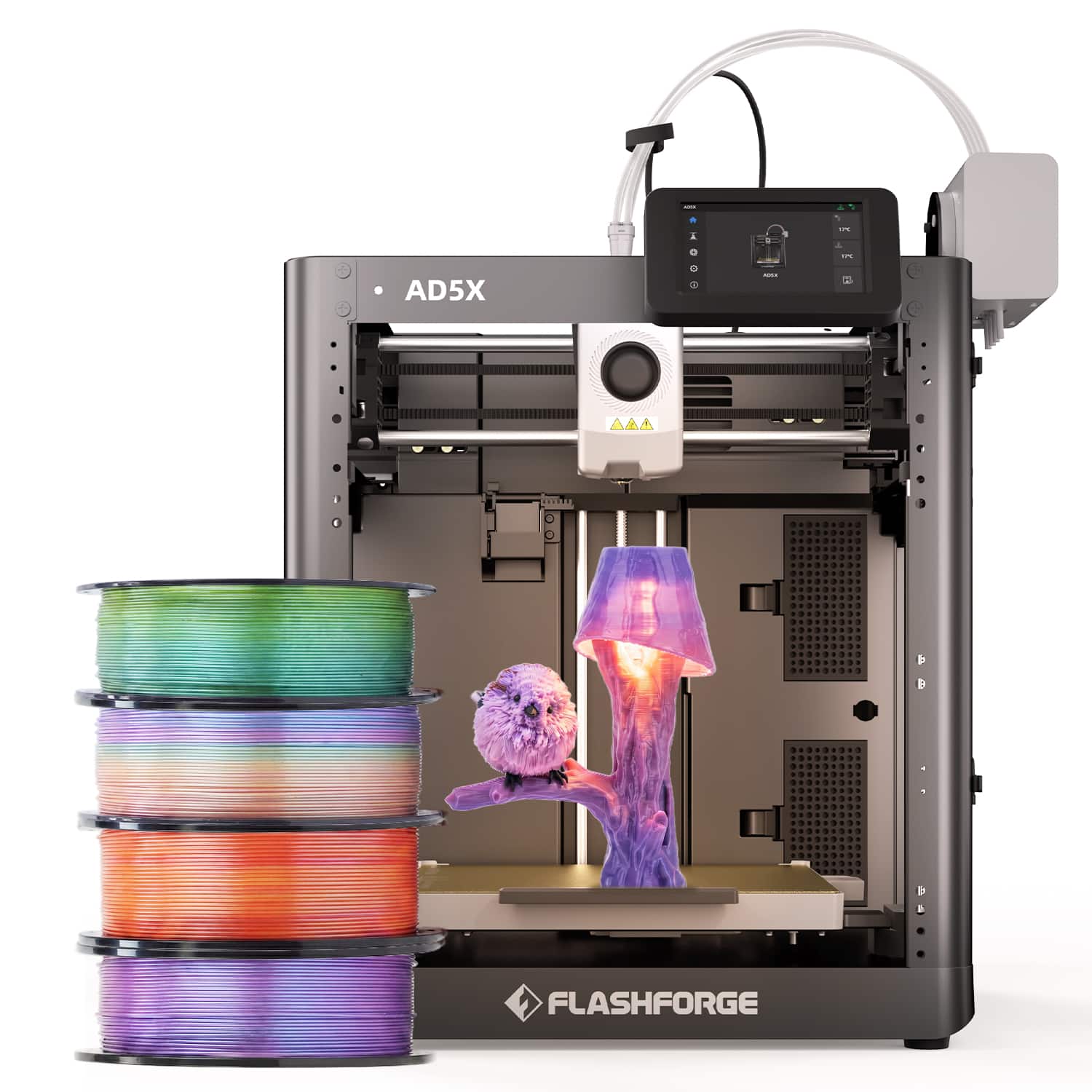 Flashforge - AD5X Bundle with 4*(HS PLA Multicolor 1kg) - Black