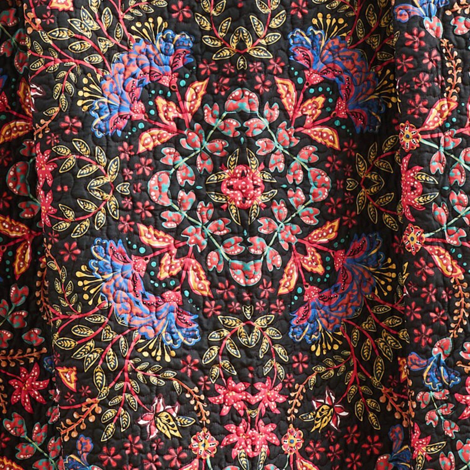 Back. Greenland Home Fashions - Greenland Home Fashions 100% Brushed Microfiber face 100% cotton back Jessa Accessory Throw Midnight - Midnight.