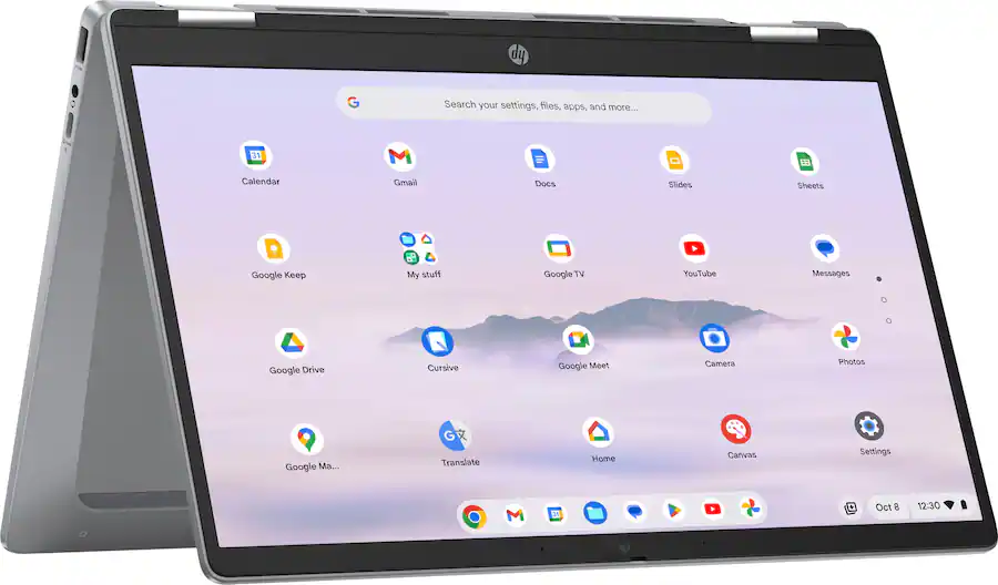 HP 14" 2 in 1 Full HD Touch Screen Chromebook Plus Laptop with Google ...
