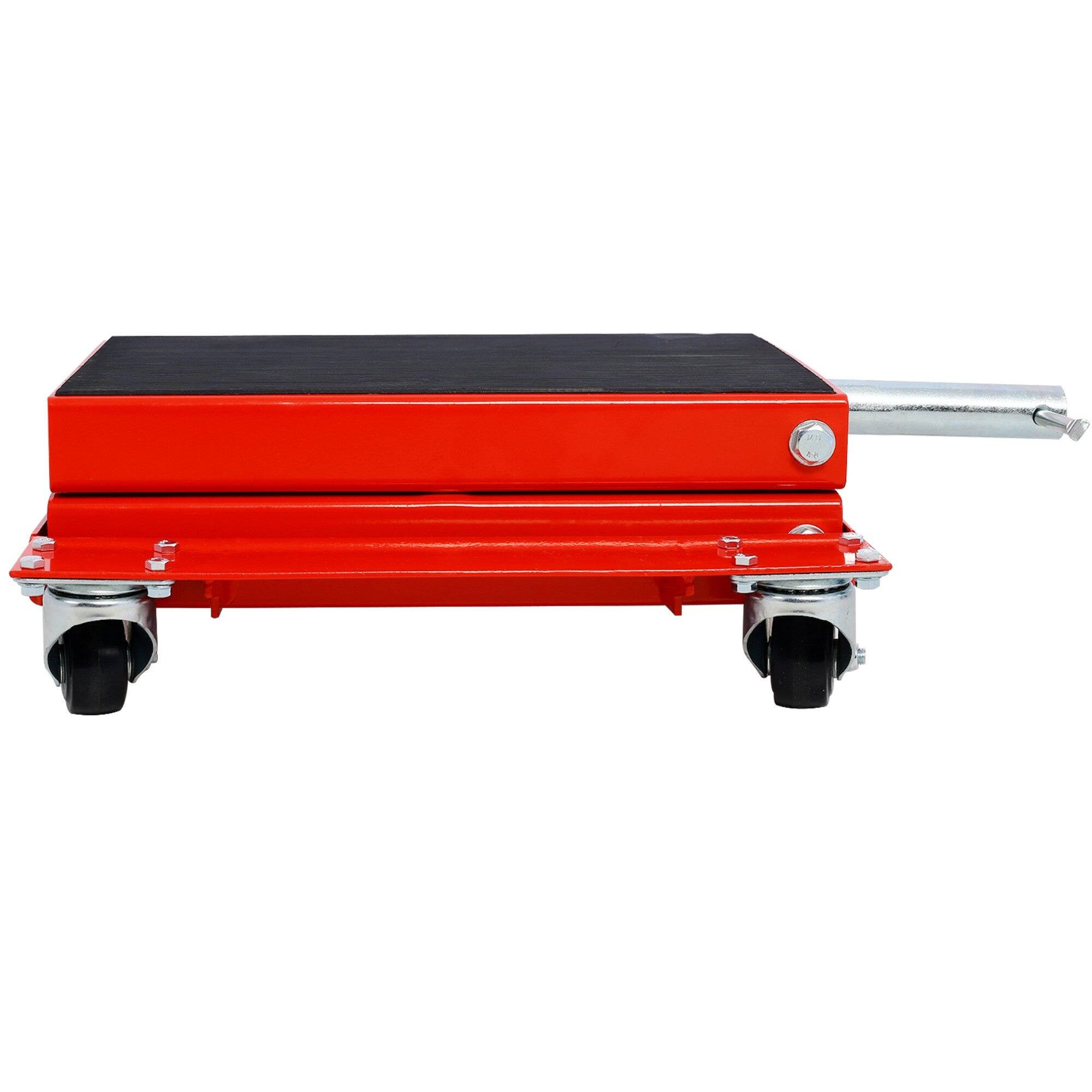 Alt View 2. Boyel Living - 1100 Lbs ATV Motorcycle Jack Lifts with Scissor Lift Wide Deck - Red.