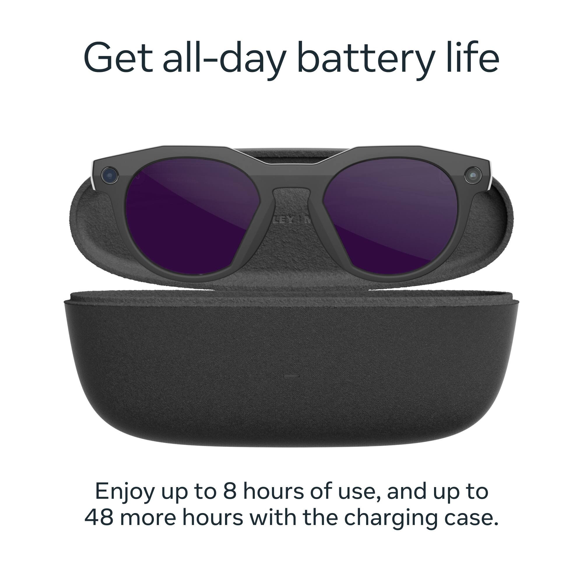 Get all-day battery life

Enjoy up to 8 hours of use, and up to 48 more hours with the charging case.