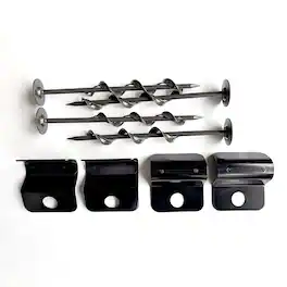Springfree Trampoline - Ground Anchor Kit, Heavy Duty Trampoline Accessory - Black