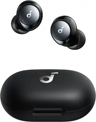 Front. Soundcore - Soundcore by Anker Space A40 Adaptive Active Noise Cancelling Earbuds - Black.