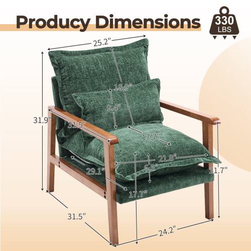 Product Dimensions: 330 LBS  
25.2" x 18.9" x 31.9" x 31.5" x 9.4" x 17.7" x 29.1" x 21.8" x 6.3" x 21.7" x 17.7" x 31.5" x 24.2"