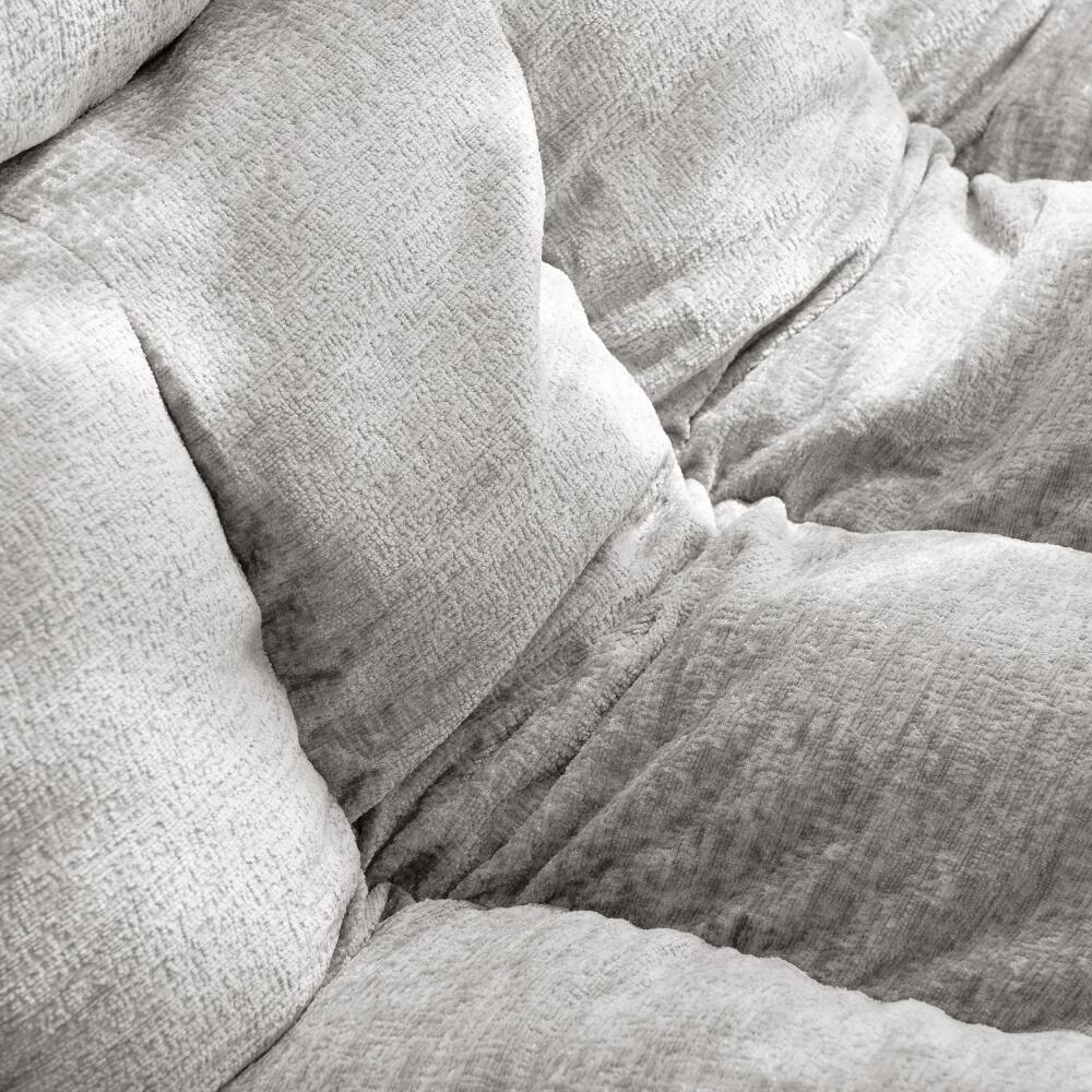 Left. Loheer - Loheer Cloud Sofa Single Seat Modern Sectional Couch Gray Chenille Apartment Couch - Gray.