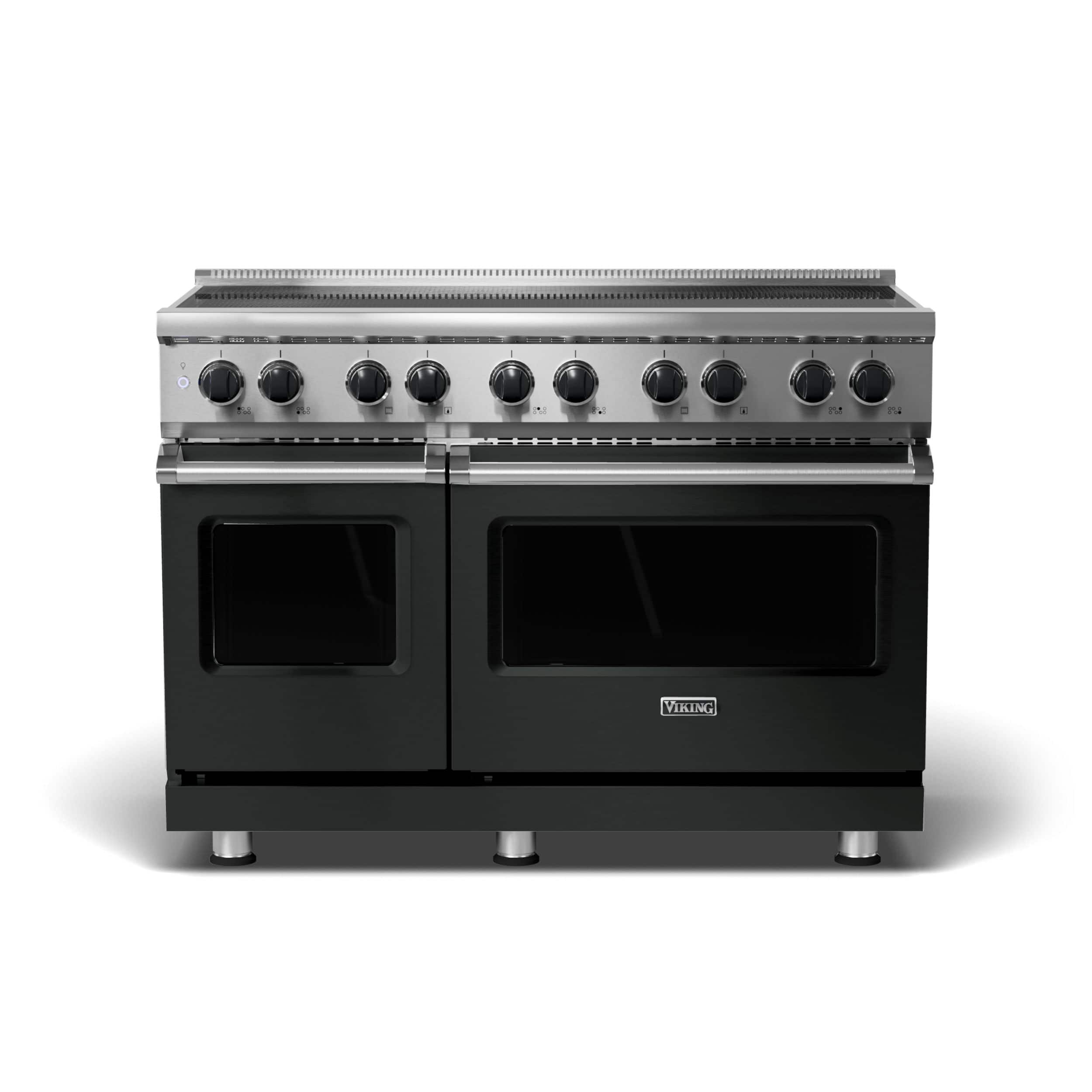 Front. Viking - 5 Series 48" Wide Freestanding Electric Induction Range - Antique Bronze.