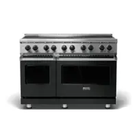 Viking - 5 Series 48" Wide Freestanding Electric Induction Range - Antique Bronze - Front_Zoom
