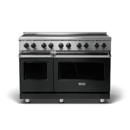 Front. Viking - 5 Series 48" Wide Freestanding Electric Induction Range - Antique Bronze.