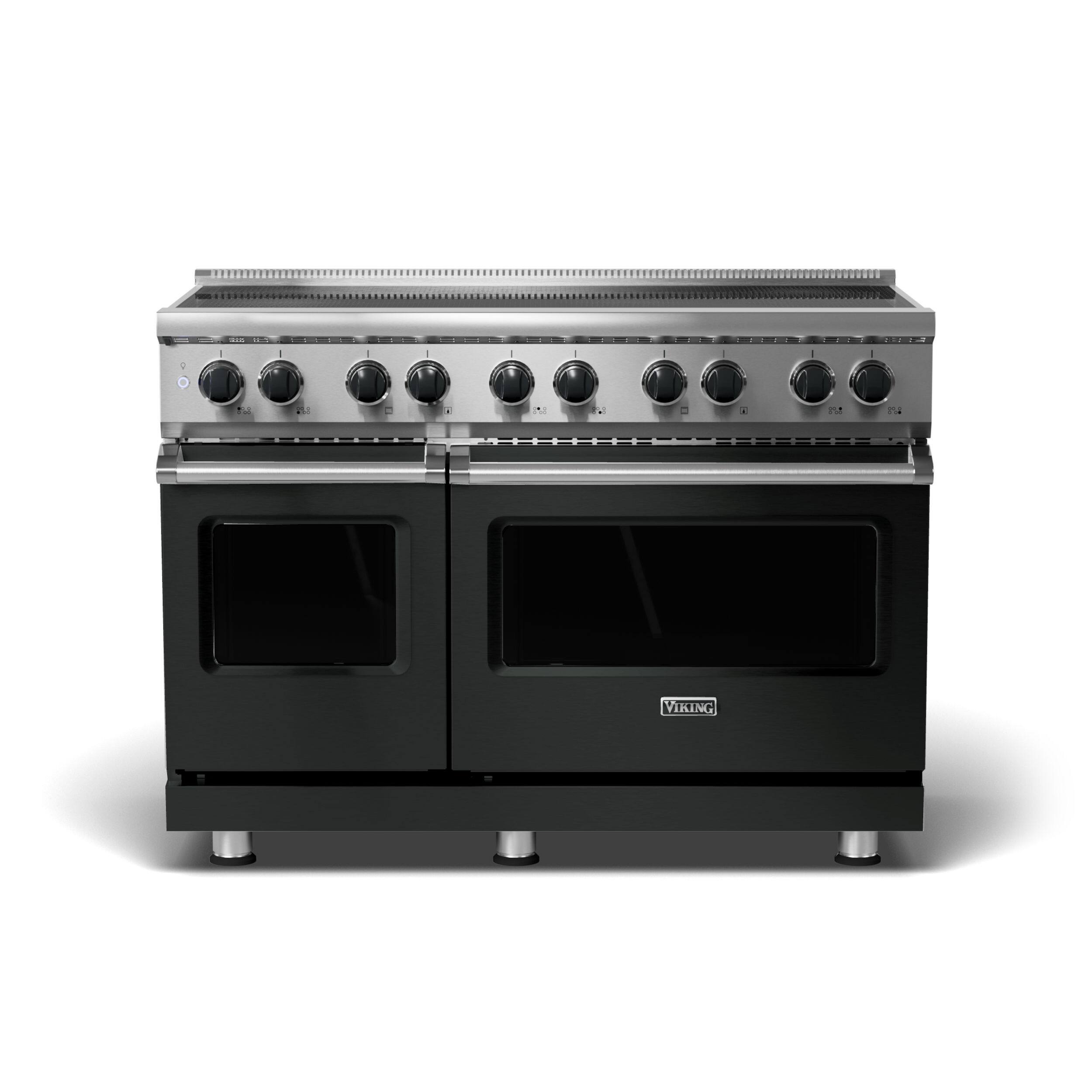 Front. Viking - 5 Series 48" Wide Freestanding Electric Induction Range - Antique Bronze.