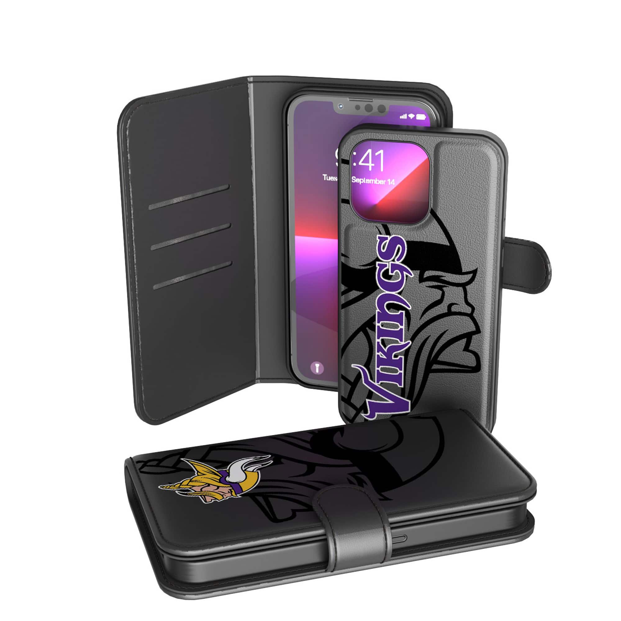 Keyscaper - NFL - Minnesota Vikings iPhone Wallet Case - 11 Pro Max - Multicolor