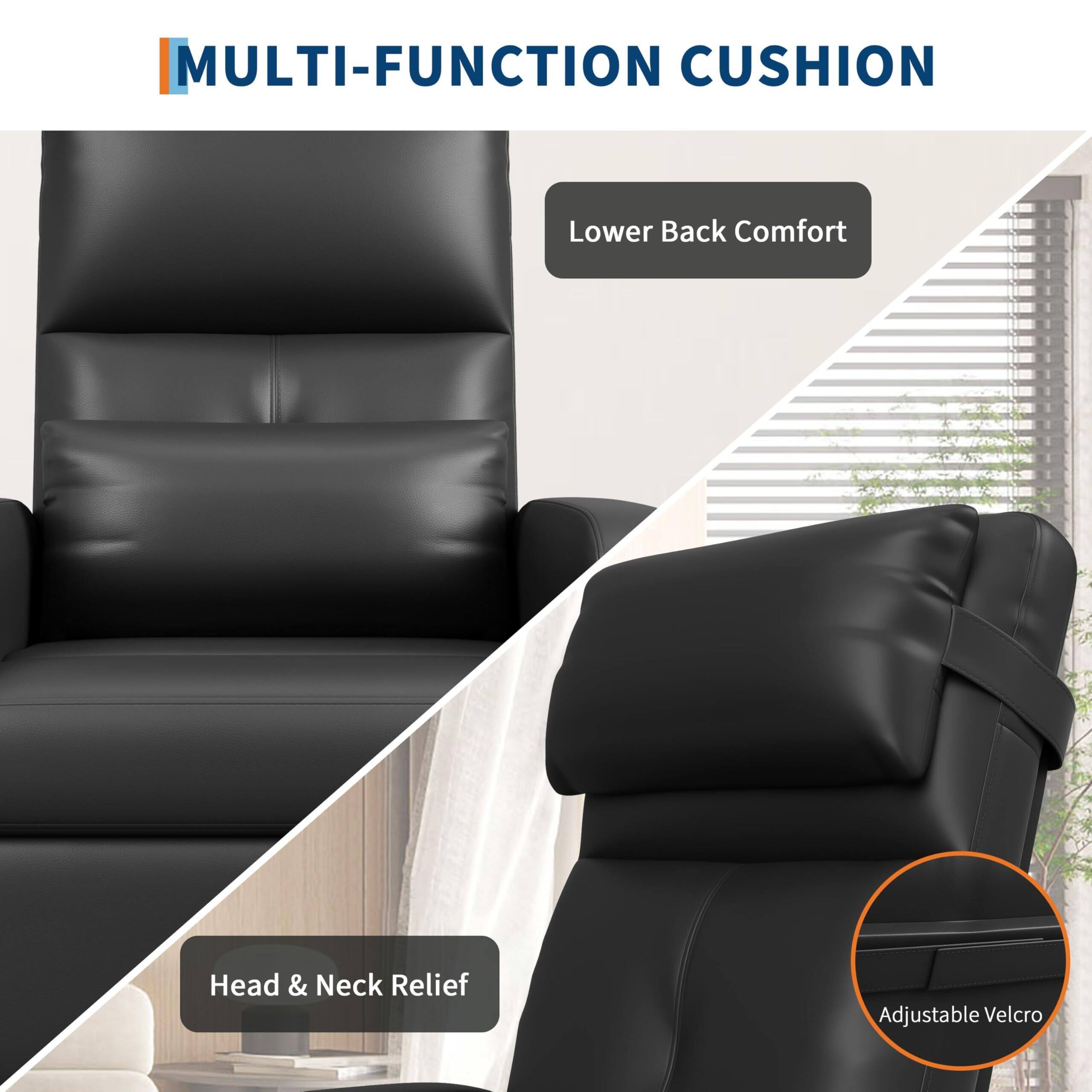 MULTI-FUNCTION CUSHION

Lower Back Comfort

Head & Neck Relief

Adjustable Velcro