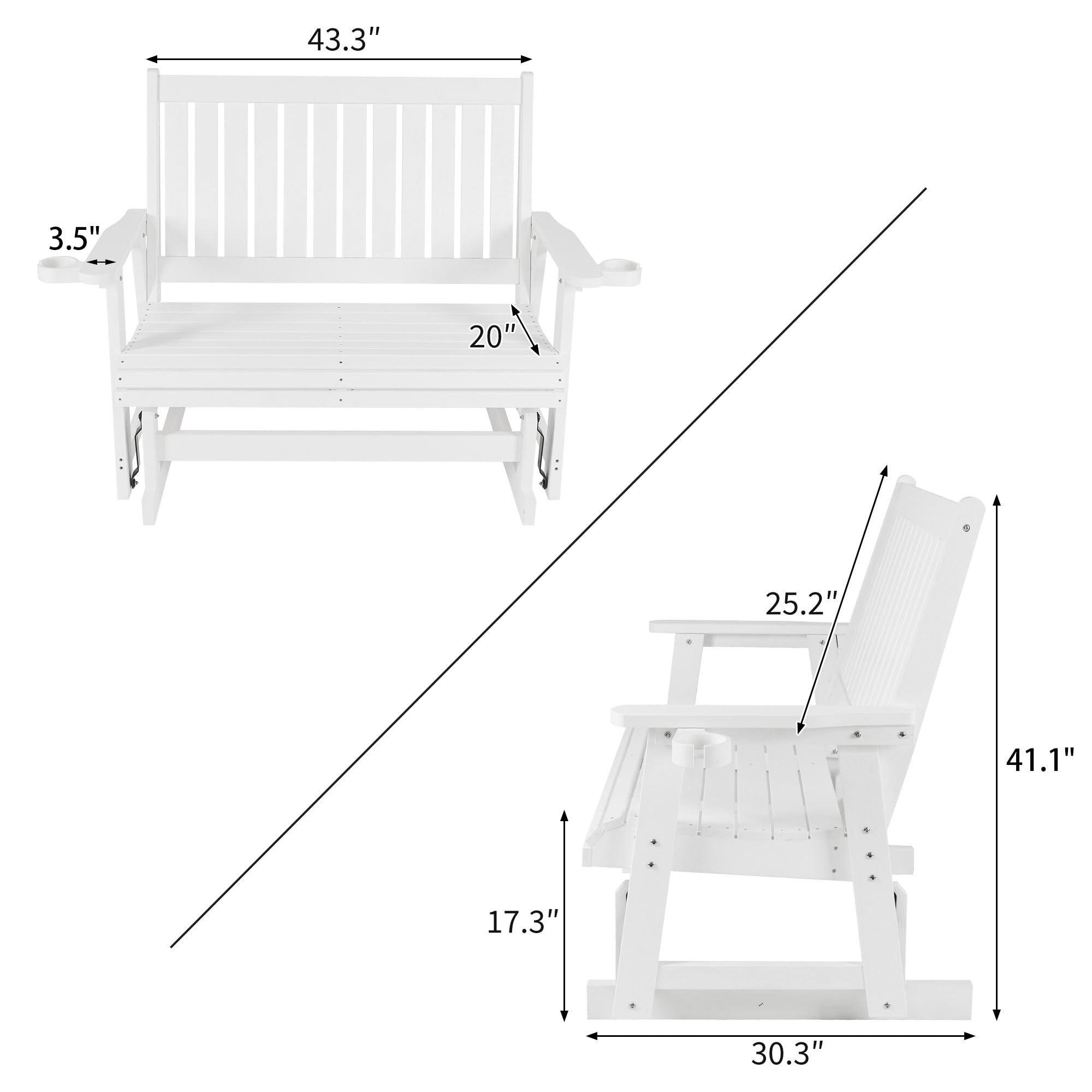 43.3"  
3.5"  
20"  
25.2"  
41.1"  
17.3"  
30.3"