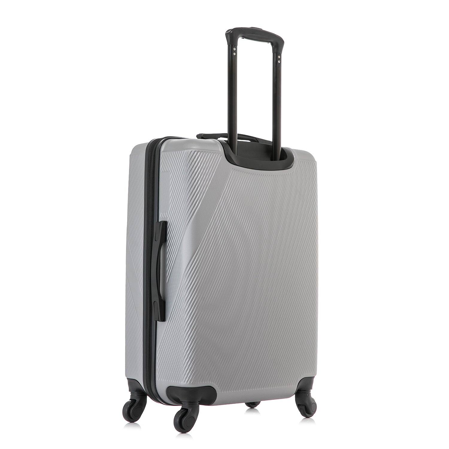 Alt View 1. DUKAP - Discovery Lightweight Hardside Spinner Luggage 24" - SILVER.