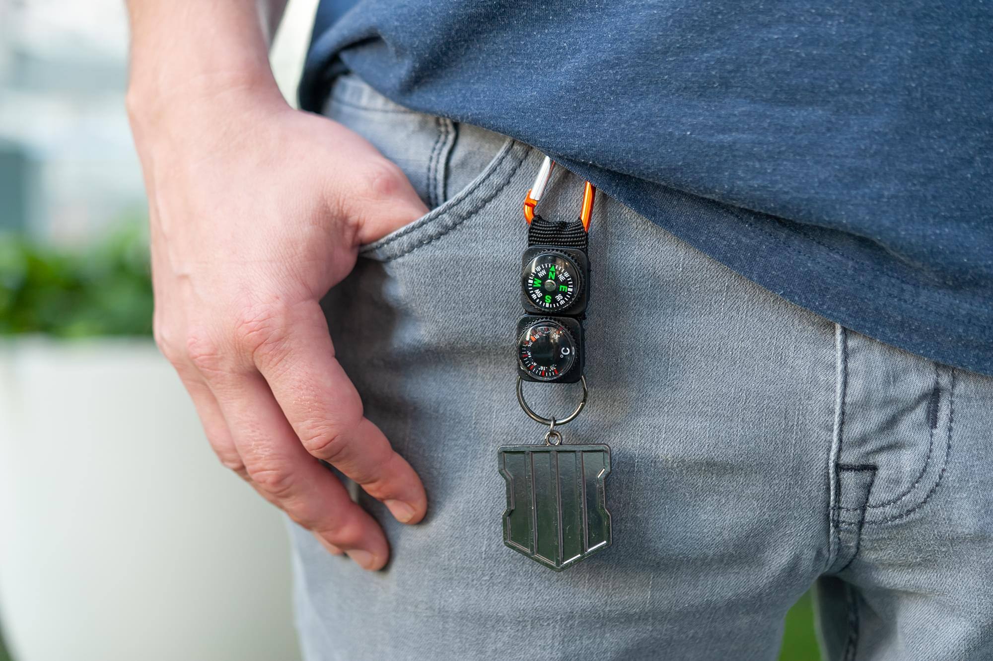 Alt View 3. Exquisite Gaming - Call of Duty: Black Ops 4 Logo & Keychain Compass Set | Includes Thermometer - Black.