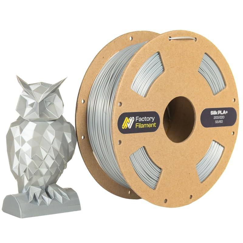 Factory Filament - 1.75mm PLA 3D Printer Filament, 1 KG Spool, Dimensional Accuracy +/- 0.02 mm, 3D Printing Filament - Silk Silver price history on PriceWatchPro
