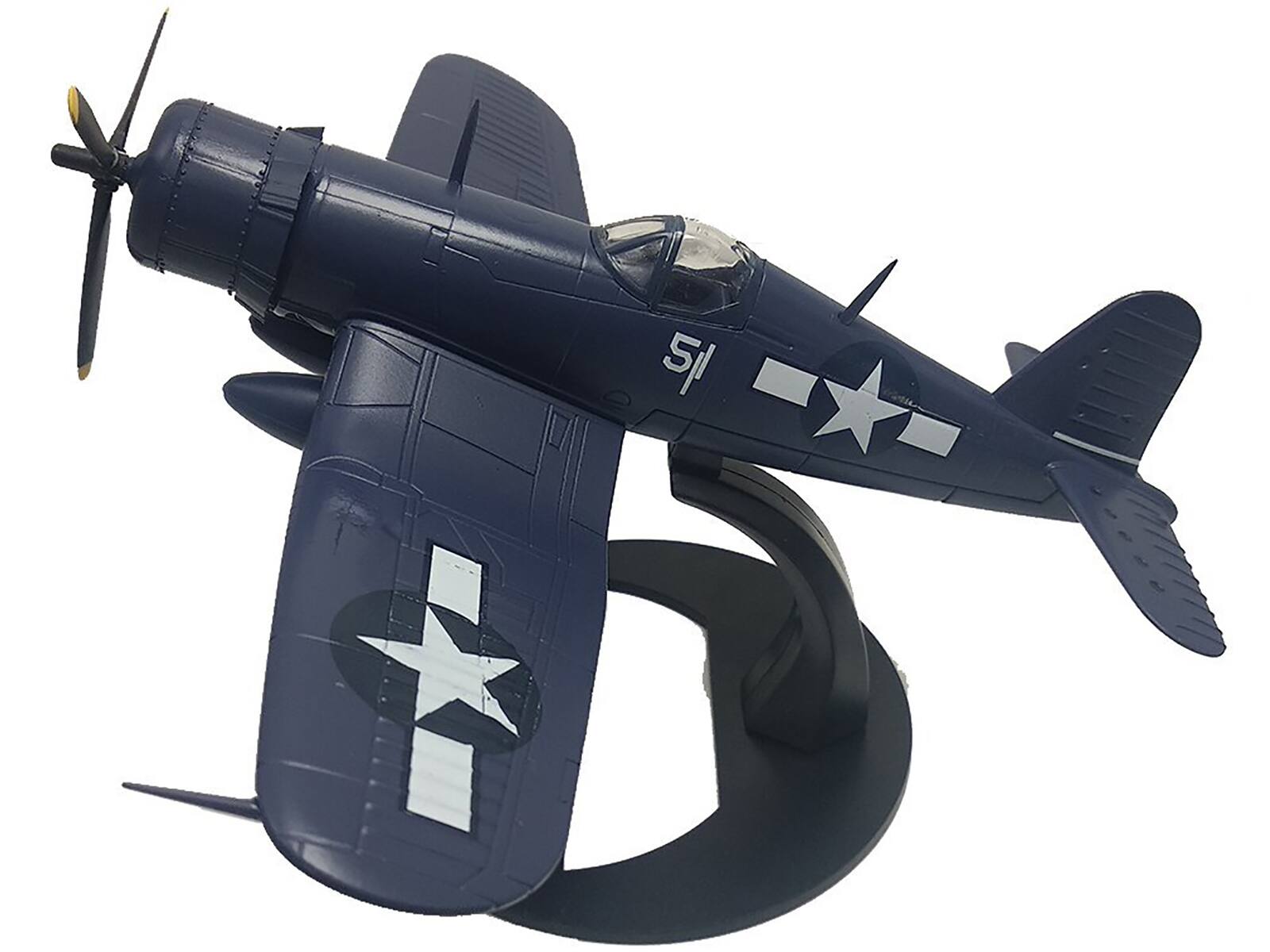 Angle. Luppa - Vought F4U-1D Corsair Fighter Robert Wade VMF-323 Death Rattlers Yontan Airfield Okinawa 1945 USMC 1/72 WWII Plane - Blue.
