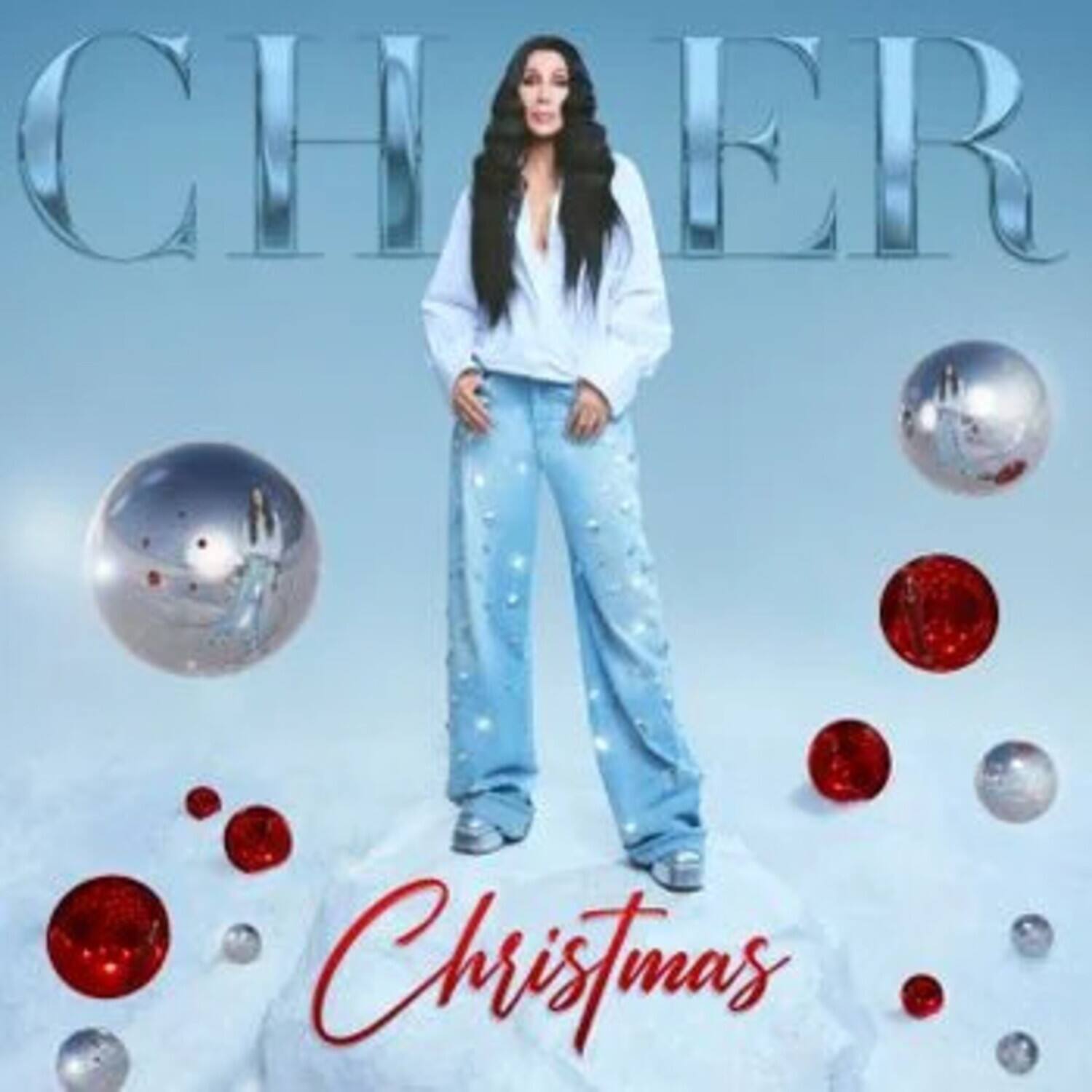 Front. Cher - Christmas - Alternate 'Light Blue' Cover Artwork   - COMPACT DISCS.
