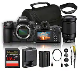 Nikon - Z8 Mirrorless Camera with NIKKOR Z 28-400mm f/4-8 VR Lens + Camera Bag + 128GB Memory Card - Black