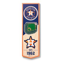 YouTheFan - Houston Astros 6'' x 19'' 3D StadiumView Banner - Multicolor