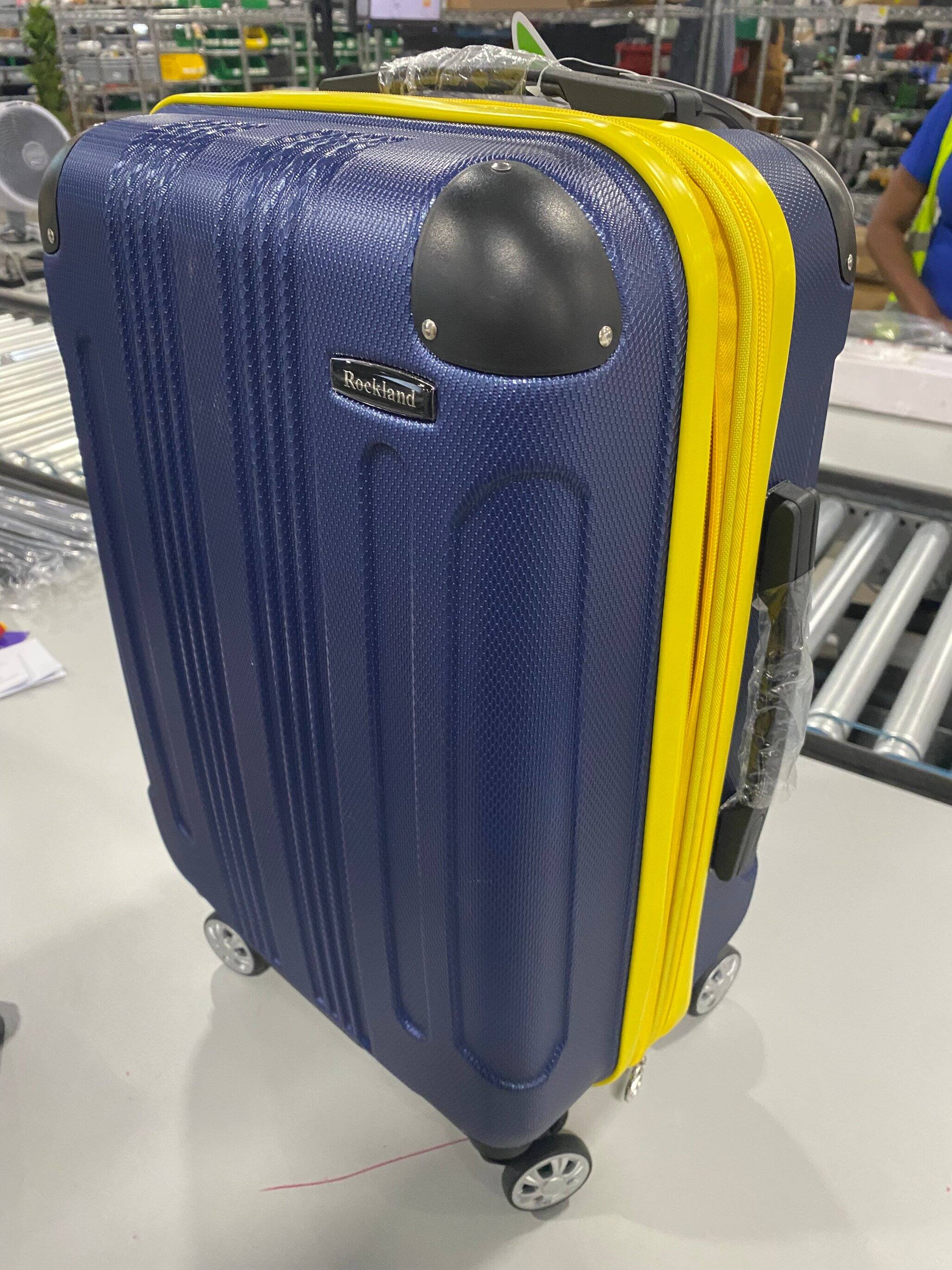 Alt View 3. Rockland - ROCKLAND LONDON HARDSIDE SPINNER WHEEL LUGGAGE, CARRY-ON 20" - NAVY/YELLOW - Navy/Yellow.