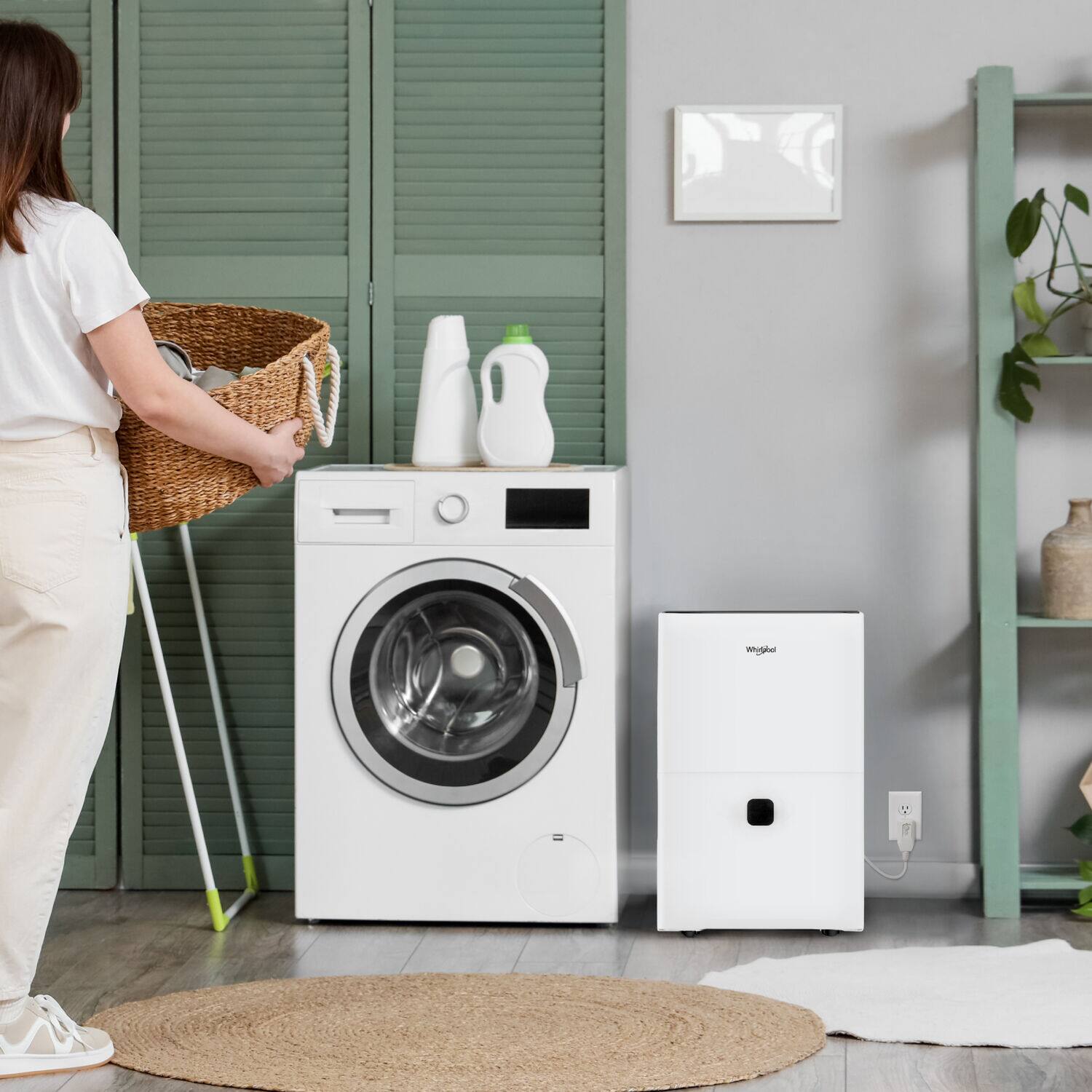 Alt View 7. Whirlpool - 50 Pint 3000 Sq. Ft 14.8 quart Energy Star Certified Dehumidifier in White - White.